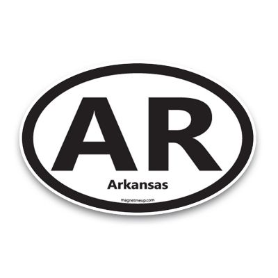 Magnet Me Up AR Arkansas US State Oval Magnet Decal, 4x6 Inches, Heavy Duty Automotive Magnet for Car Truck SUV Image 1