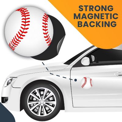 Magnet Me Up Baseball Magnet Decal, 5 Inch Round, Heavy Duty Automotive Magnet for Car Truck SUV Image 3