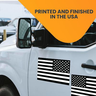 Magnet Me Up Black and White American Flag and Reversed Black and White American Flag Magnet Decal, 7x12 In, Oppoing 2 Pk, for Car Truck SUV Image 2