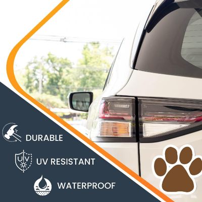 Magnet Me Up Blank Brown Pawprint Magnet Decal, 5 Inch, Heavy Duty Automotive Magnet for Car Truck SUV Image 2