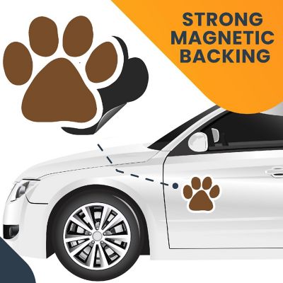 Magnet Me Up Blank Brown Pawprint Magnet Decal, 5 Inch, Heavy Duty Automotive Magnet for Car Truck SUV Image 3