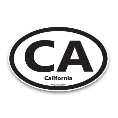 Magnet Me Up CA California US State Oval Magnet Decal, 4x6 Inches, Heavy Duty Automotive Magnet for Car Truck SUV Image 1
