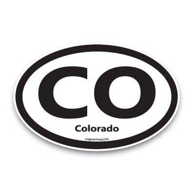 Magnet Me Up CO Colorado US State Oval Magnet Decal, 4x6 Inches, Heavy Duty Automotive Magnet for Car Truck SUV Image 1