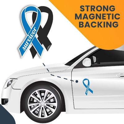 Magnet Me Up Colon Cancer Survivor Blue Ribbon Magnet Decal, 3.5x7 Inches Heavy Duty Automotive Magnet for Car Truck SUV Image 3