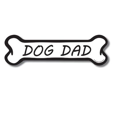 Magnet Me Up Dog Dad Dog Bone Magnet Decal, 2x7 Inches, Heavy Duty Automotive Magnet for Car Truck SUV Image 1