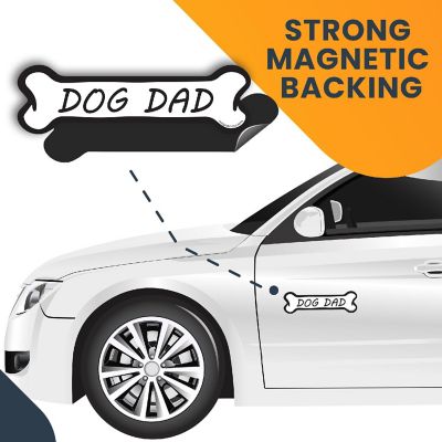 Magnet Me Up Dog Dad Dog Bone Magnet Decal, 2x7 Inches, Heavy Duty Automotive Magnet for Car Truck SUV Image 3