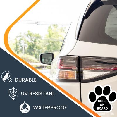Magnet Me Up Dogs on Board Pawprint Magnet Decal, 5 Inch, Heavy Duty Automotive Magnet for Car Truck SUV Image 2