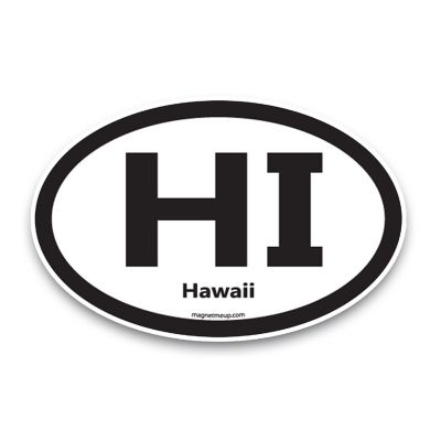 Magnet Me Up HI Hawaii US State Oval Magnet Decal, 4x6 Inches, Heavy Duty Automotive Magnet for Car Truck SUV Image 1