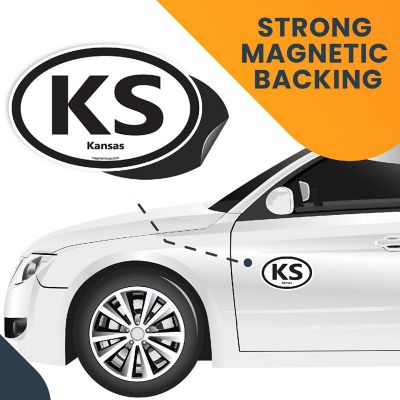 Magnet Me Up KS Kansas US State Oval Magnet Decal, 4x6 Inches, Heavy Duty Automotive Magnet for Car Truck SUV Image 3