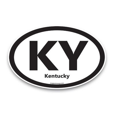 Magnet Me Up KY Kentucky US State Oval Magnet Decal, 4x6 Inches, Heavy Duty Automotive Magnet for Car Truck SUV Image 1