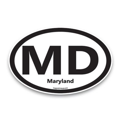 Magnet Me Up MD Maryland US State Oval Magnet Decal, 4x6 Inches, Heavy Duty Automotive Magnet for Car Truck SUV Image 1