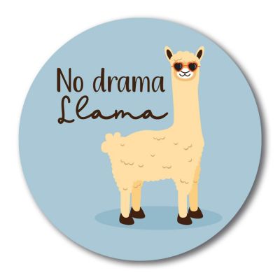 Magnet Me Up No Drama Llama Drama Free Zone Funny Cute Magnet Decal, 5 Inch, Heavy Duty Automotive Magnet For Car Truck SUV Or Any Other Magnetic Surface Image 1