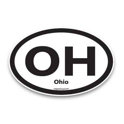 Magnet Me Up OH Ohio US State Oval Magnet Decal, 4x6 Inches, Heavy Duty Automotive Magnet for Car Truck SUV Image 1