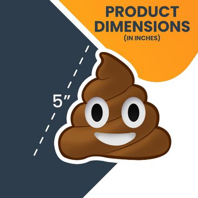 Magnet Me Up Poop Emoticon Magnet Decal, 5 Inch, 2 Pack, Cute Self-Expression Decorative Magnet for Car, Truck, SUV, Or Any Other Magnetic Surface Image 1