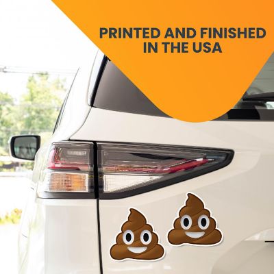 Magnet Me Up Poop Emoticon Magnet Decal, 5 Inch, 2 Pack, Cute Self-Expression Decorative Magnet for Car, Truck, SUV, Or Any Other Magnetic Surface Image 2