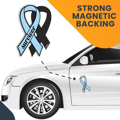 Magnet Me Up Prostate Cancer Survivor Aqua Ribbon Magnet Decal, 3.5x7 Inches, Heavy Duty Automotive Magnet for Car Truck SUV Image 3