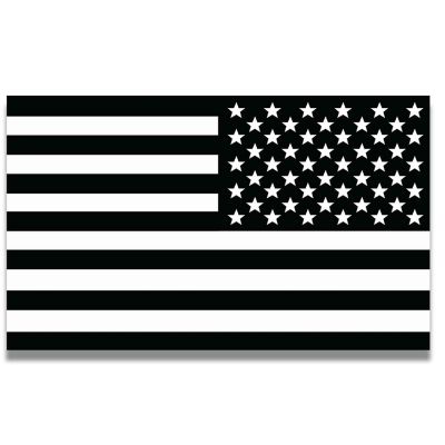 Magnet Me Up Reversed Black and White American Flag Magnet Decal, 3x5 Inches, Heavy Duty Automotive Magnet for Car Truck SUV Image 1