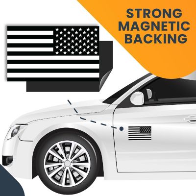 Magnet Me Up Reversed Black and White American Flag Magnet Decal, 3x5 Inches, Heavy Duty Automotive Magnet for Car Truck SUV Image 3