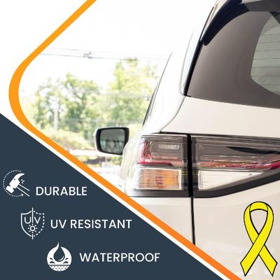 Magnet Me Up Support Bladder Cancer Awareness Yellow Ribbon Magnet Decal, 3.5x7 Inches, Heavy Duty Automotive Magnet for Car Truck SUV Image 2