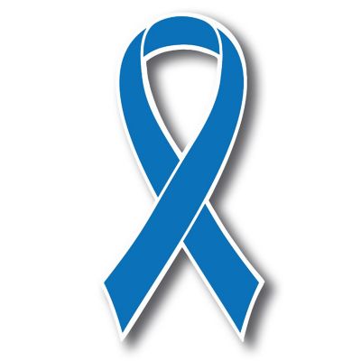 Magnet Me Up Support Colon Cancer Awareness Blue Ribbon Magnet Decal, 3.5x7 Inches, Heavy Duty Automotive Magnet for Car Truck SUV Image 1