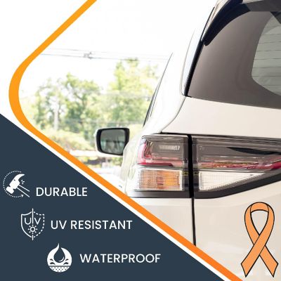 Magnet Me Up Support Leukemia and Kidney Cancer Awareness Orange Ribbon Magnet Decal, 3.5x7 Inches, Heavy Duty Automotive Magnet for Car Truck SUV Image 2