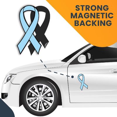 Magnet Me Up Support Prostate Cancer Awareness Aqua Ribbon Magnet Decal, 3.5x7 Inches, Heavy Duty Automotive Magnet for Car truck SUV Image 3