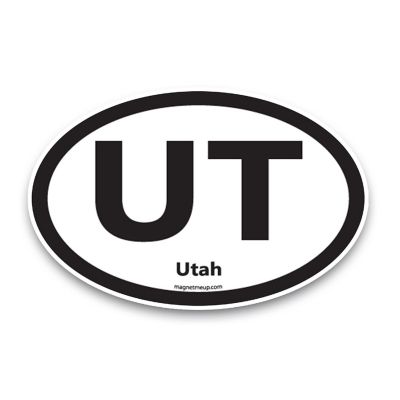 Magnet Me Up UT Utah US State Oval Magnet Decal, 4x6 Inches, Heavy Duty Automotive Magnet for Car Truck SUV Image 1