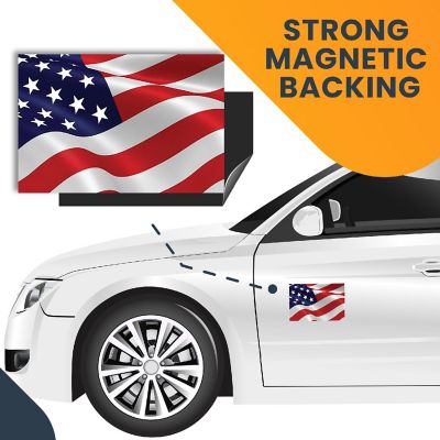 Magnet Me Up Waving American Flag Car Magnet 4x6 Inches, 5 Pack, Red, White, Blue, Heavy Duty Automotive Magnet for Car Truck SUV Image 3