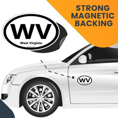 Magnet Me Up WV West Virginia US State Oval Magnet Decal, 4x6 Inches, Heavy Duty Automotive Magnet for Car Truck SUV Image 3