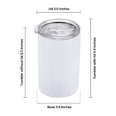 makerflo 12Oz Thick Duozie Sublimation Blank Tumbler with Splash Proof Lid & Straw, DIY Gifts, 1 pc Image 2
