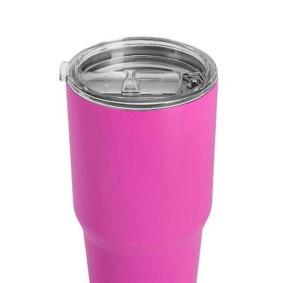Makerflo 30 Oz Powder Coated Tumbler, Stainless Steel Insulated Travel Tumbler Mug , Pink, 25 pc Image 1
