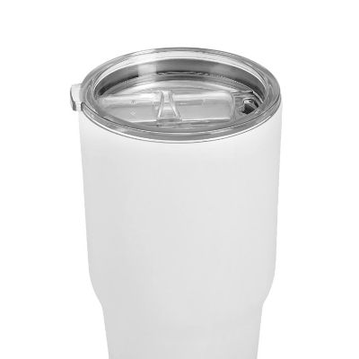 Makerflo 30 Oz Powder Coated Tumbler, Stainless Steel Insulated Travel Tumbler Mug , White, 25 pc Image 1