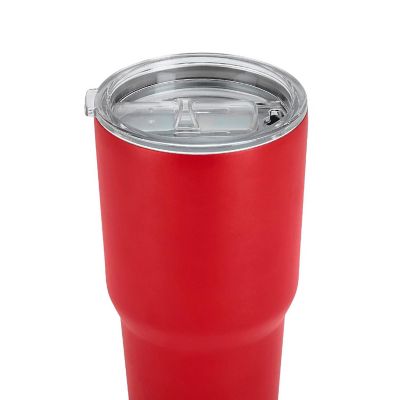 Makerflo 30 Oz Powder Coated Tumbler with Splash Proof Lid & Straw, Personalized DIY Gifts, Red, 1 pc Image 1