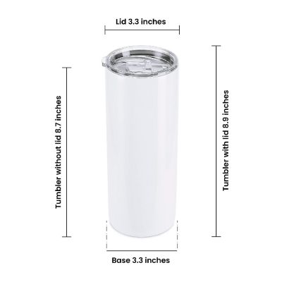 makerflo 30 Oz Thick Sublimation Blank Tumbler with Splash Proof Lid & Straw, DIY Gifts, 1 pc Image 2