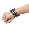 Mardi Gras Beaded Bracelets - 24 Pc. Image 1