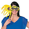 Mardi Gras Feather Masks- 12 Pc. Image 1