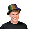 Mardi Gras Glitter Top Hats - 12 Pc. Image 1