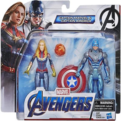 Marvel Avengers 6 Inch Action Figure Team Pack  Captain America & Captain Marvel Image 1