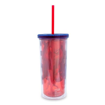 Marvel Comics Spider-Man Carnival Cup With Lid And Straw  Holds 20 Ounces Image 2