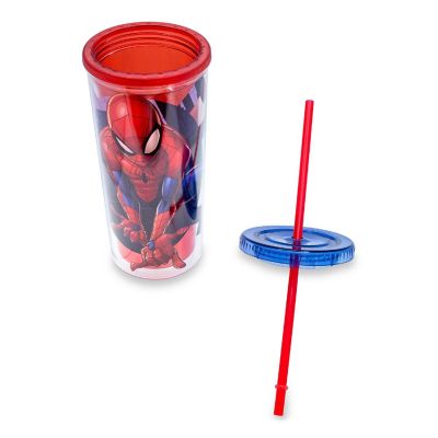 Marvel Comics Spider-Man Carnival Cup With Lid And Straw  Holds 20 Ounces Image 3