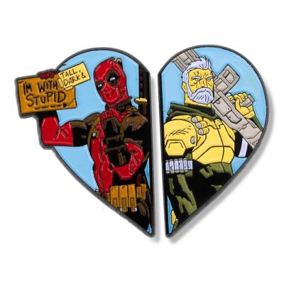 Marvel Deadpool and Cable Limited Edition Enamel Pin  NYCC 2018 Exclusive Image 1