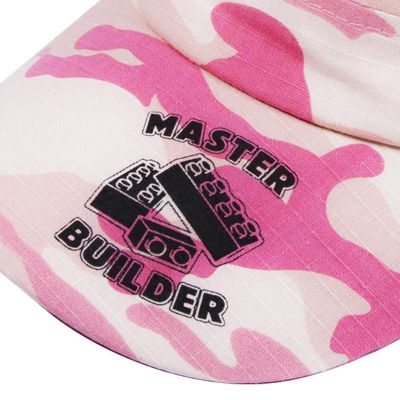Master Builder Camo Hat  Pink & Cream Cap  Adjustable Size Image 3