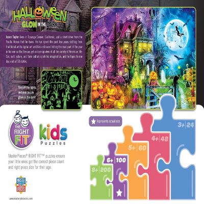 MasterPieces Halloween Glow in the Dark - Spooky Night 100 Piece Puzzle Image 3