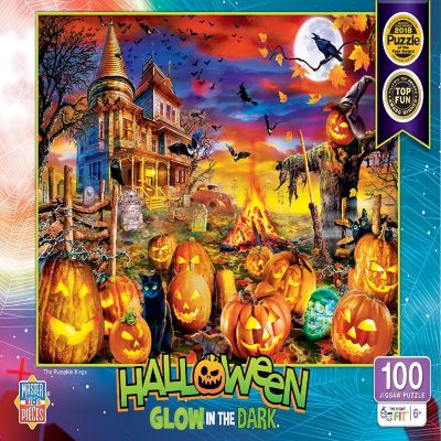 MasterPieces Halloween Glow in the Dark - The Pumpkin King 100 Piece Puzzle Image 1