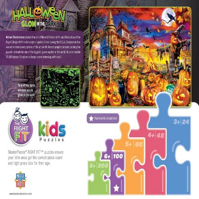 MasterPieces Halloween Glow in the Dark - The Pumpkin King 100 Piece Puzzle Image 3