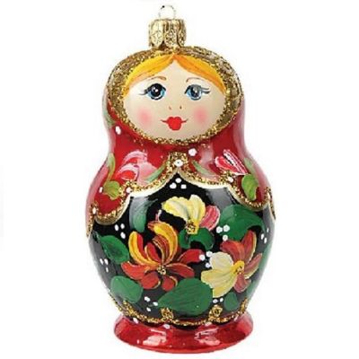 Matryoshka Nesting Doll Polish Glass Christmas Ornament Made Poland Decoration Image 1