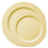 Matte Bright Yellow Round Disposable Plastic Dinnerware Value Set (120 Dinner Plates + 120 Salad Plates) Image 1