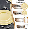 Matte Bright Yellow Round Disposable Plastic Dinnerware Value Set (120 Settings) Image 1