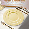 Matte Bright Yellow Round Disposable Plastic Dinnerware Value Set (120 Settings) Image 4