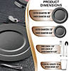 Matte Charcoal Gray Round Disposable Plastic Dinnerware Value Set (60 Settings) Image 1